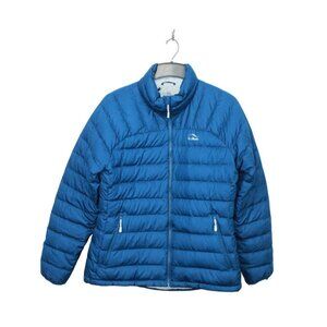 LL Bean Beans Down Jacket Blue Size Large